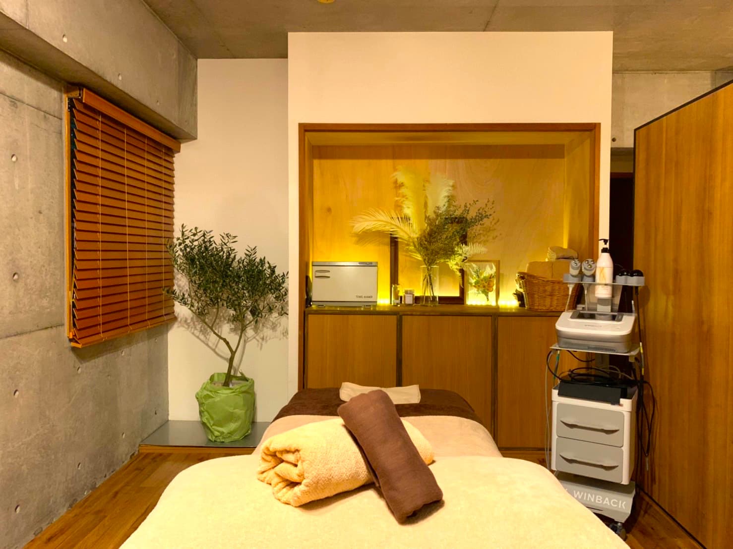 施術ルームの内装